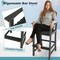 Costway Outdoor HDPE Bar Height Stool Patio Tall Chair Armrest Footrest All Weather Navy/Turquoise/Grey/Black
